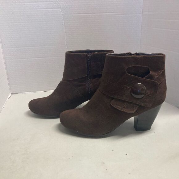 KIM ROGERS Brown Austin Booties Size 8.5 M - Picture 11 of 12